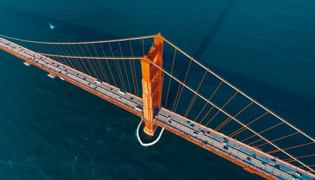 Golden Gate Bridge from above.
