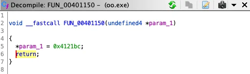 Screenshot of the class method prior to symbol tree update.