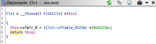 Screenshot of the class method after symbol tree update.