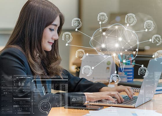 woman at computer